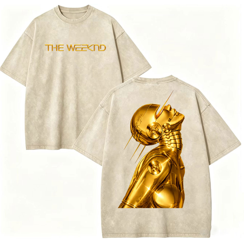 Vintage Washed Rapper The Weeknd Grafik-T-Shirts After Hours Til Dawn Tour 2026 Merch T-Shirts Unisex Hip-Hop Mode T-Shirt