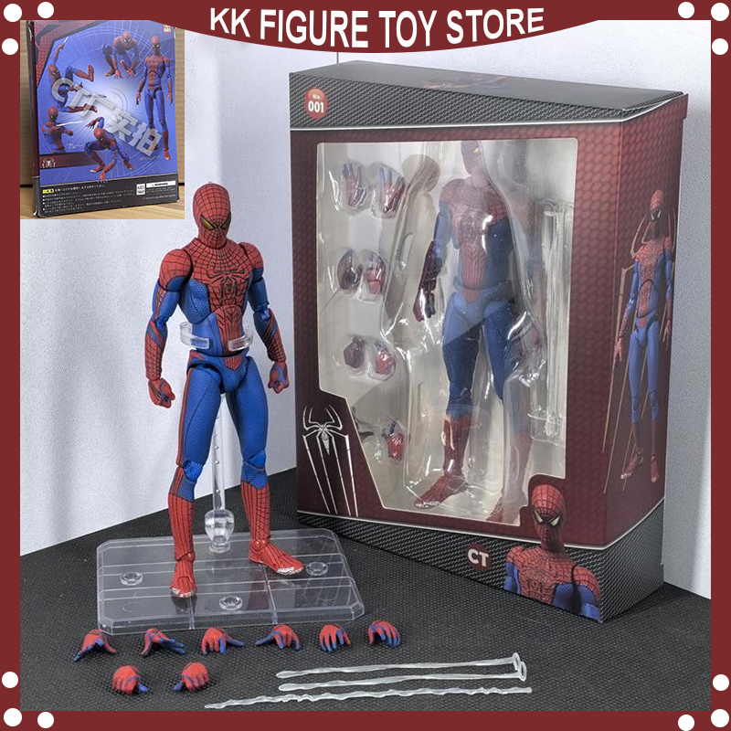 Neue CT Toys Spiderman Mafex 001 Peter Parker Andrew Garfield Figur The Amazing Spider-Man Shf Spiderman Action-Anime-Figurenspielzeug