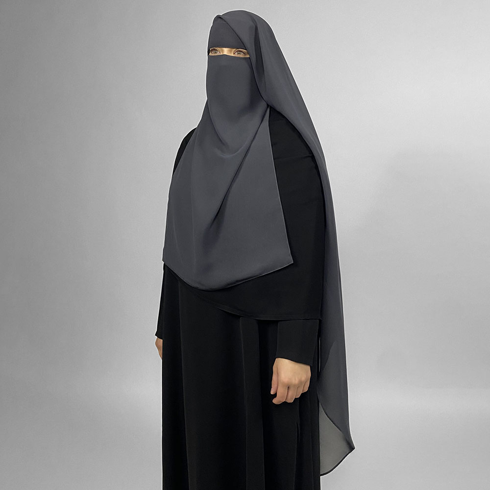 Niqab alta qualidade chiffon leve respirável rosto capa véu eid ramadan muçulmano feminino atacado arredondado volta longo hijab