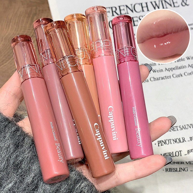 Beauty Juice błyszczyk do ust gumy galaretka lustro błyszczyk wodny glazura kobieca przystępna szminka makijaż studencki
