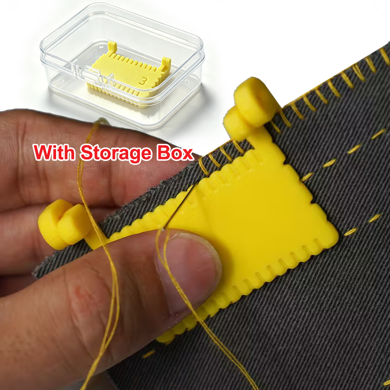 Clip guida per cucitura sulla guida del bordo del cucito Calibro dell'ago Strumento di misurazione portatile per principianti Quilting Crafting Bordo dell'orlo Fai da te