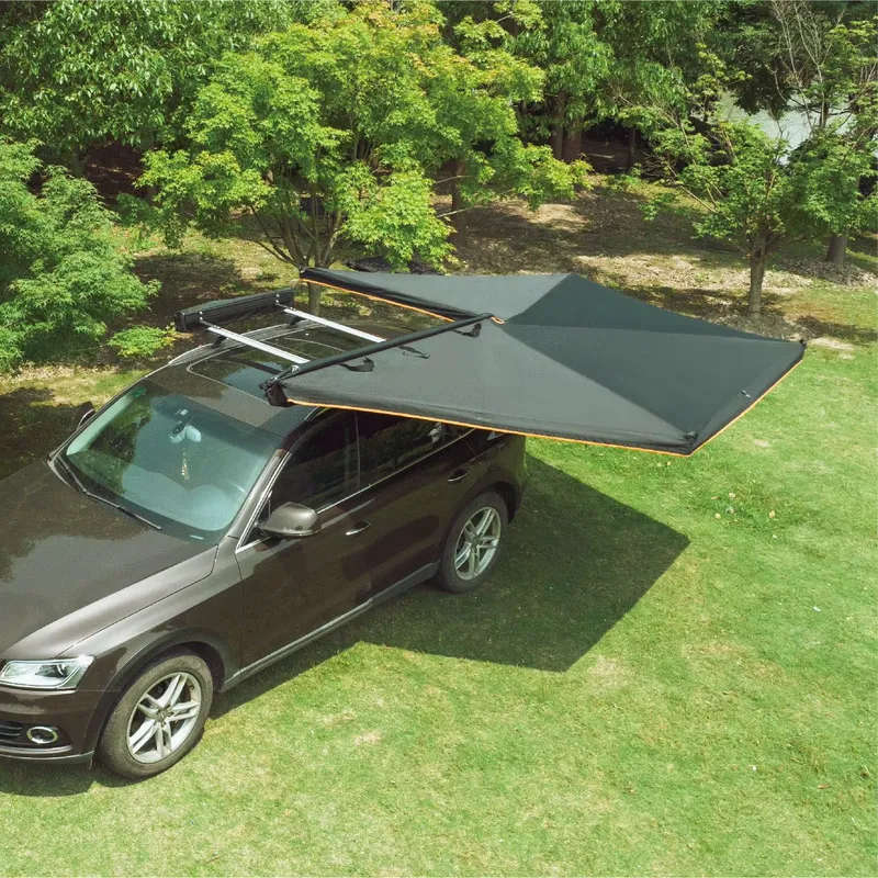 เต็นท์หลังคา Awnlux Overland Awning Foxwing 180 องศา สำหรับรถ 4x4 RV อุปกรณ์ตกแต่งภายนอก