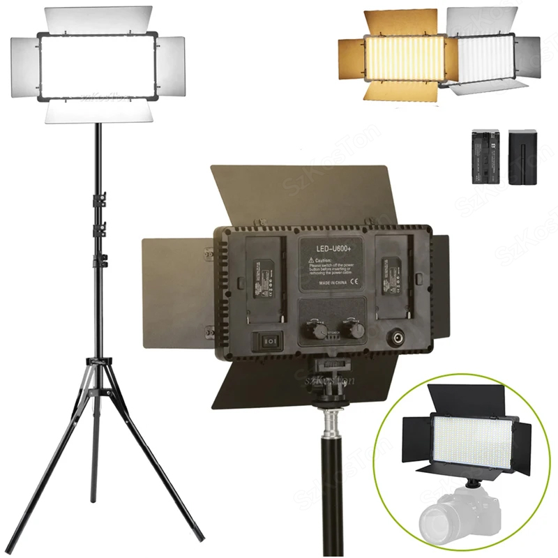 U800 U600 LED Photo Studio Video Light Zestaw oświetlenia do nagrywania Panel fotograficzny Lampa fotograficzna do gier Youtube na żywo