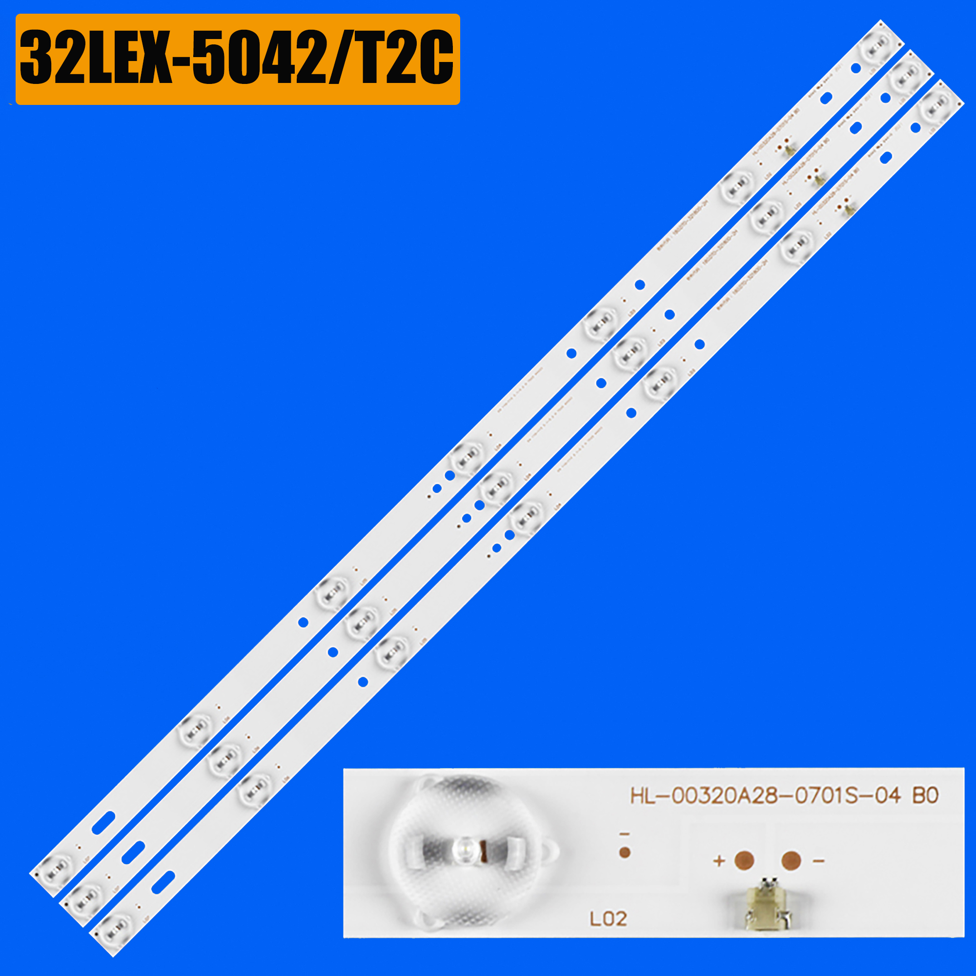Bande de rétroéclairage LED pour JVC HL-00320A28-0701S-04 B0 HL-00320A28-0701S-05 A2 A3 LED-32D8 LT-32DE75 180.DT0-32D900-0H CX315DLEDM