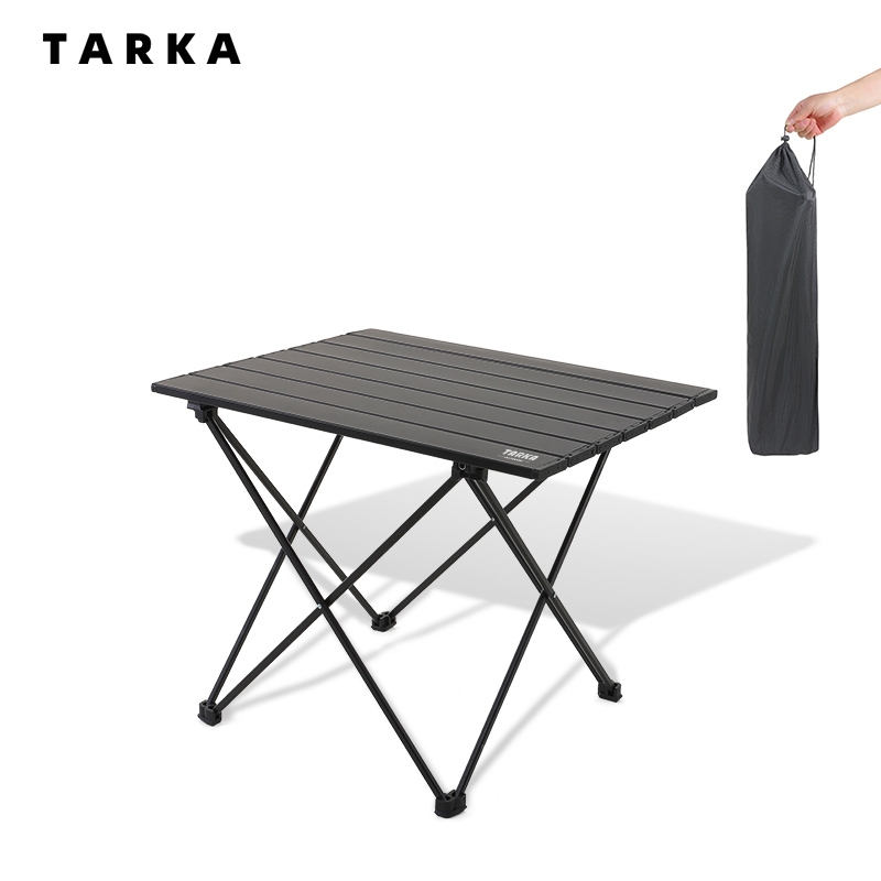 TARKA-mesa plegable para acampar al aire libre, mesa portátil de aluminio ultraligera de alta resistencia para Picnic y barbacoa