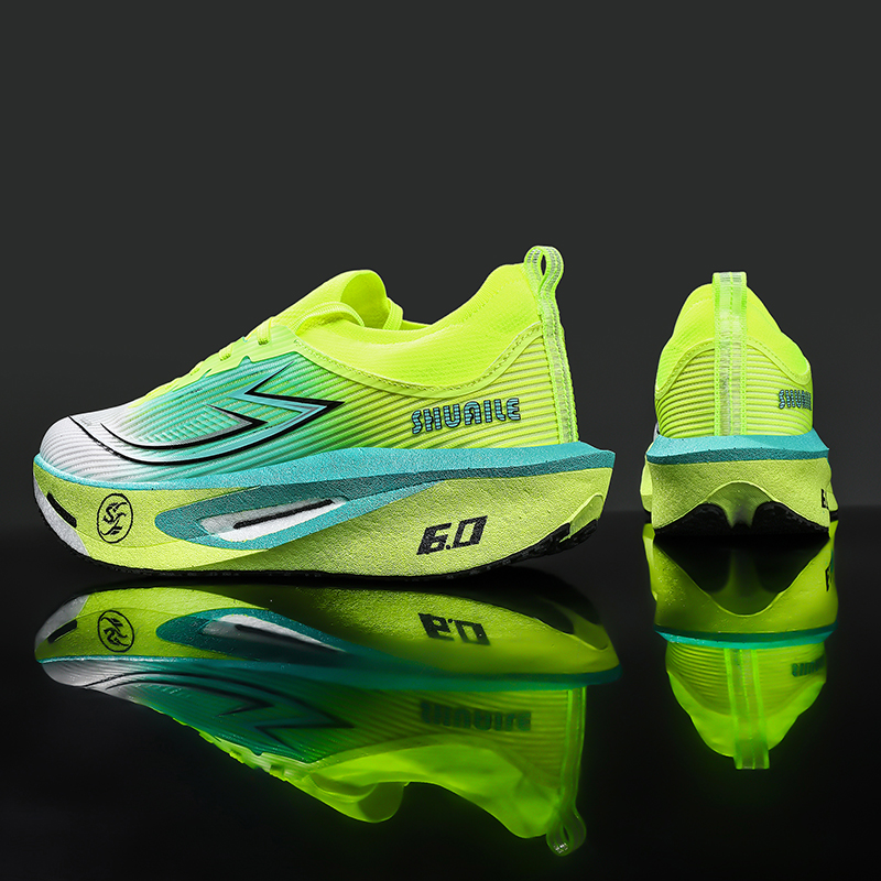 Tênis de Corrida Masculino com Placa de Carbono para Maratona, Esportivo, Respirável, Leve, Confortável, Feminino, Tênis Atlético Chunta