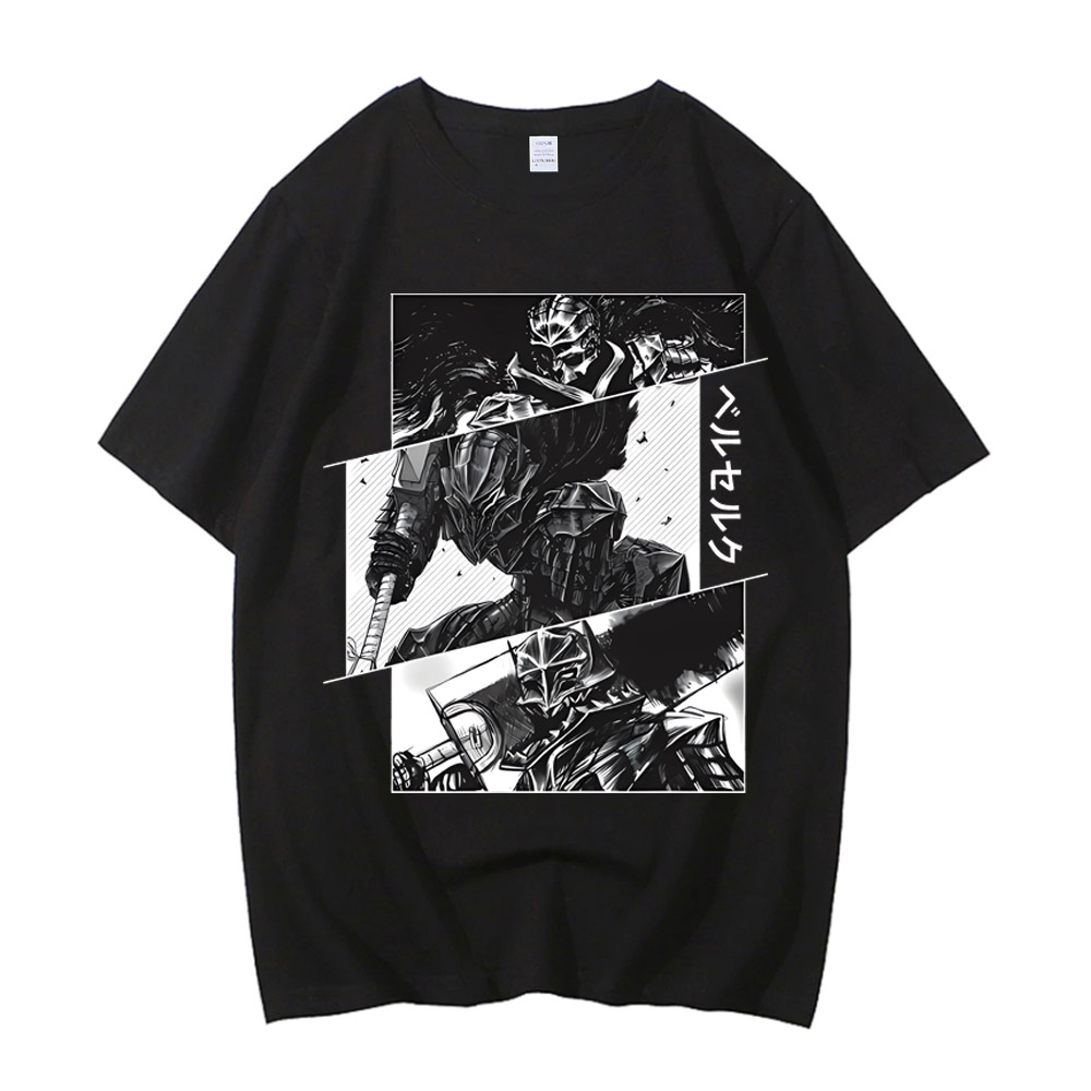 Anime Berserk T-shirt Zomer Mannen Vrouwen Hoge Kwaliteit Katoen Korte Mouw T-shirt Print T-shirt Tops 2024 Tee Trend Fans kleding