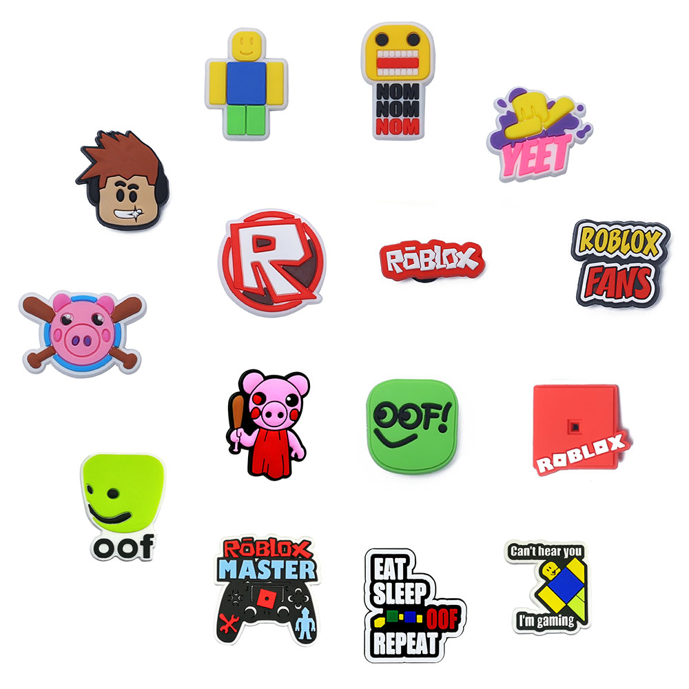 5/15 szt. Ozdoby do butów Roblox do klapków i sandałów, akcesoria do dekoracji butów z PVC na prezent świąteczny, urodzinowy, upominek na przyjęcie