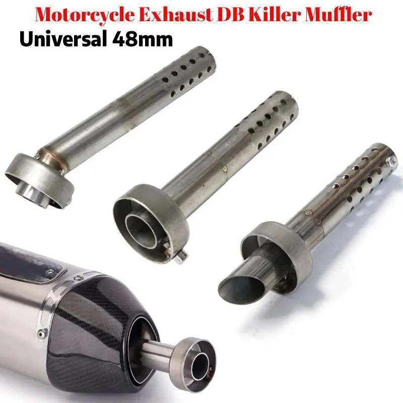 Universal 48mm Motorcycle Exhaust Muffler Pipe Removable DB Killer Sound Reducer For Honda Yamaha Noise Eliminator