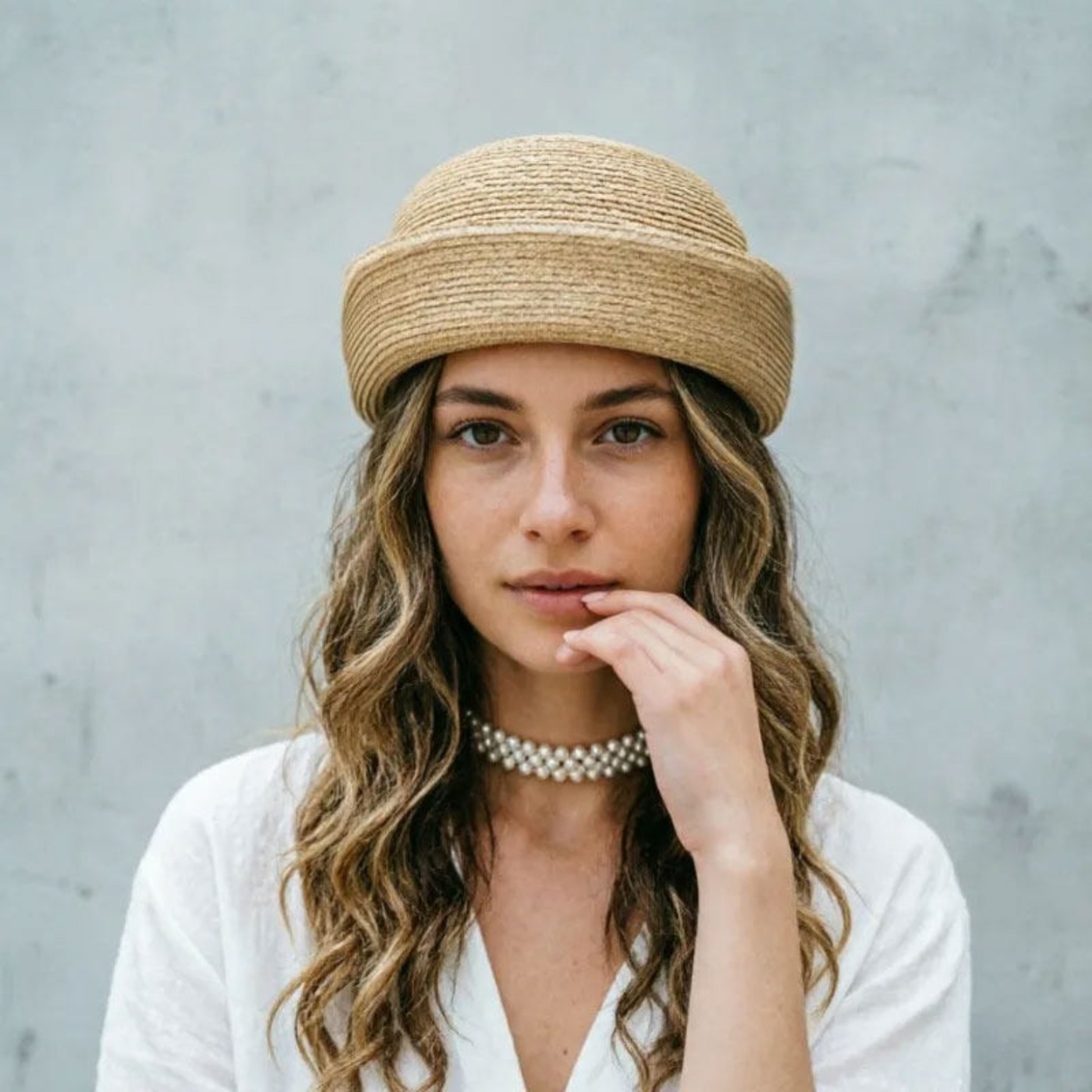 1 unidad Sombrero de verano retro japonés para mujer, estilo boina, de paja tejida, tipo pillbox, para pintora artística, con copa cóncava circular, Hui Baotou Bud Hat