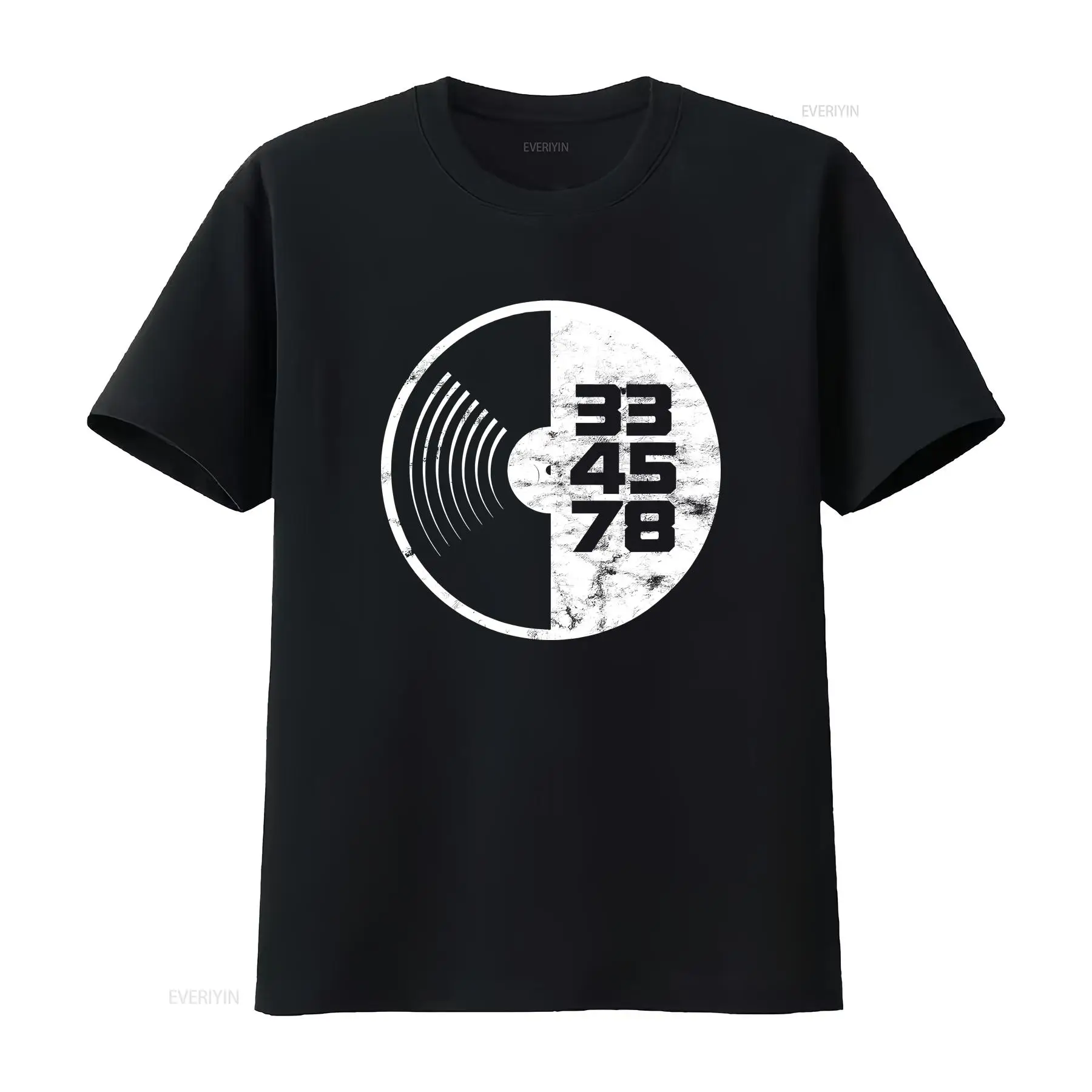 NUEVA Camiseta de Coleccionista de Discos de Vinilo de 33, 45 y 78 RPM, Edición Limitada, Estilo Vintage Lavado, Versátil, Transpirable, para Hombre