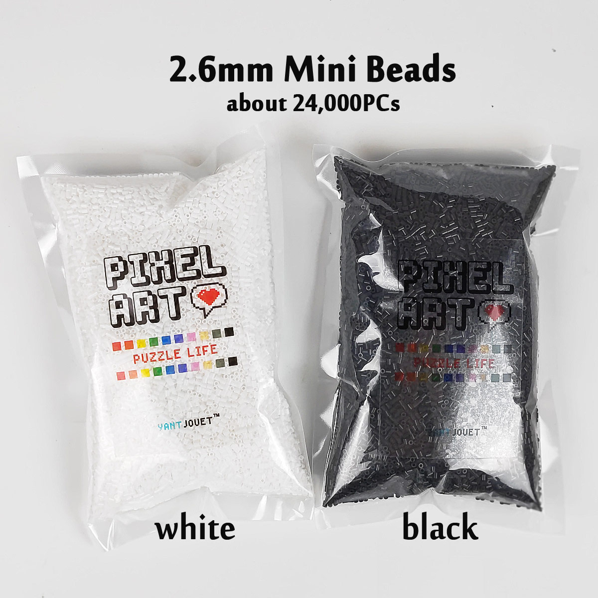 2.6mm Mini koraliki 250G 24000PCS Pixel Art White Black dla dzieci Hama koraliki diy Puzzle Iron Beads wysokiej jakości prezent DIY