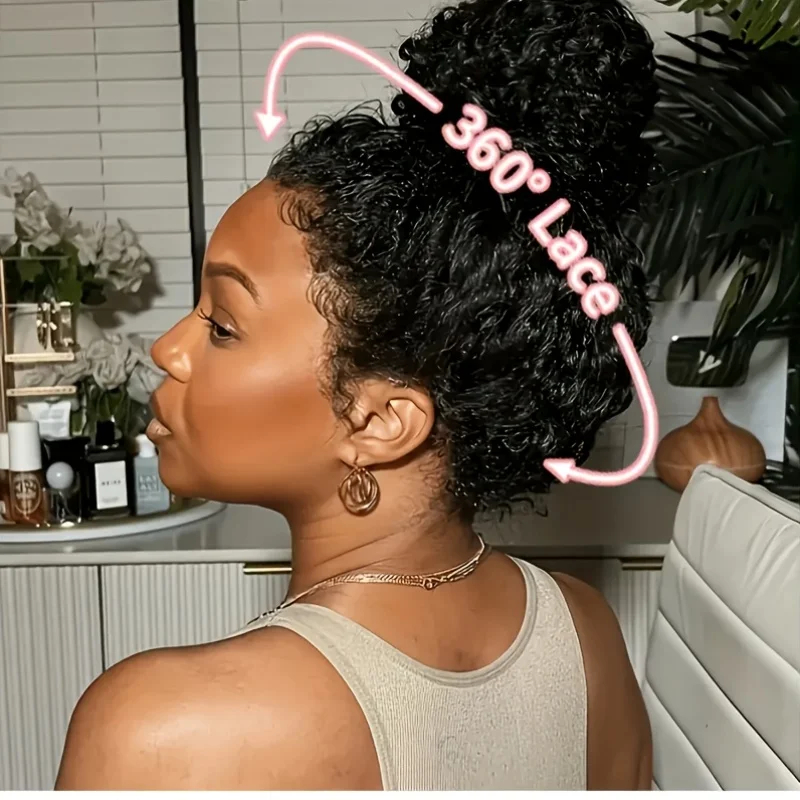 Invisible Strap 360 Full Hd Lace Glueless Wig 40 Inch Deep Wave Lace Front Wigs Human Hair Hidden Drawstring Straight 360 Lace Frontal Wig Body Wave 360 Lace Frontal Wig for Black Women