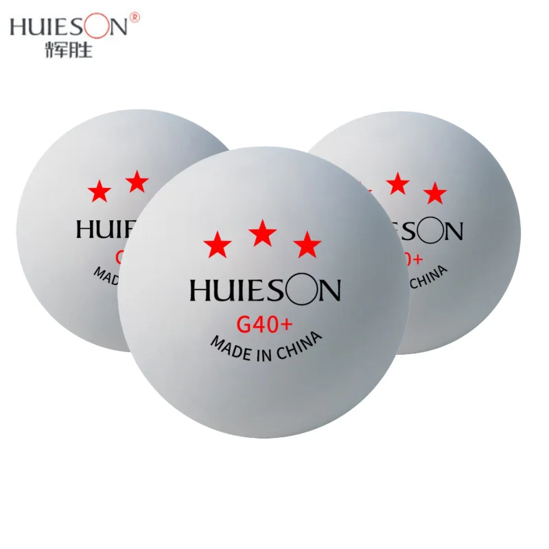Huieson Pelotas de Entrenamiento de Tenis de Mesa de 3 Estrellas G40 + Pelotas de Ping Pong ABS Blanco Naranja para Entrenamiento de Club de Tenis de Mesa con Caja de Embalaje