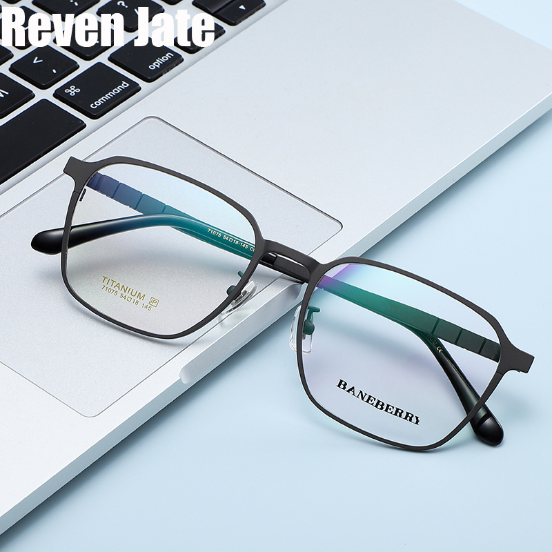 Reven Jate-gafas ópticas para hombre o mujer, lentes graduadas con montura de titanio puro, Rx, 71075