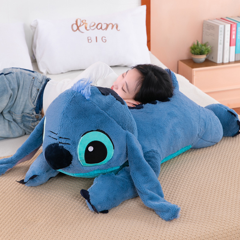Szczeniak Stitch Doll Blue Stitch Pluszowa długa poduszka Zabawki Dziewczyna Śpiąca Noga Zaciskanie Pluszowa lalka Prezent urodzinowy dla dzieci