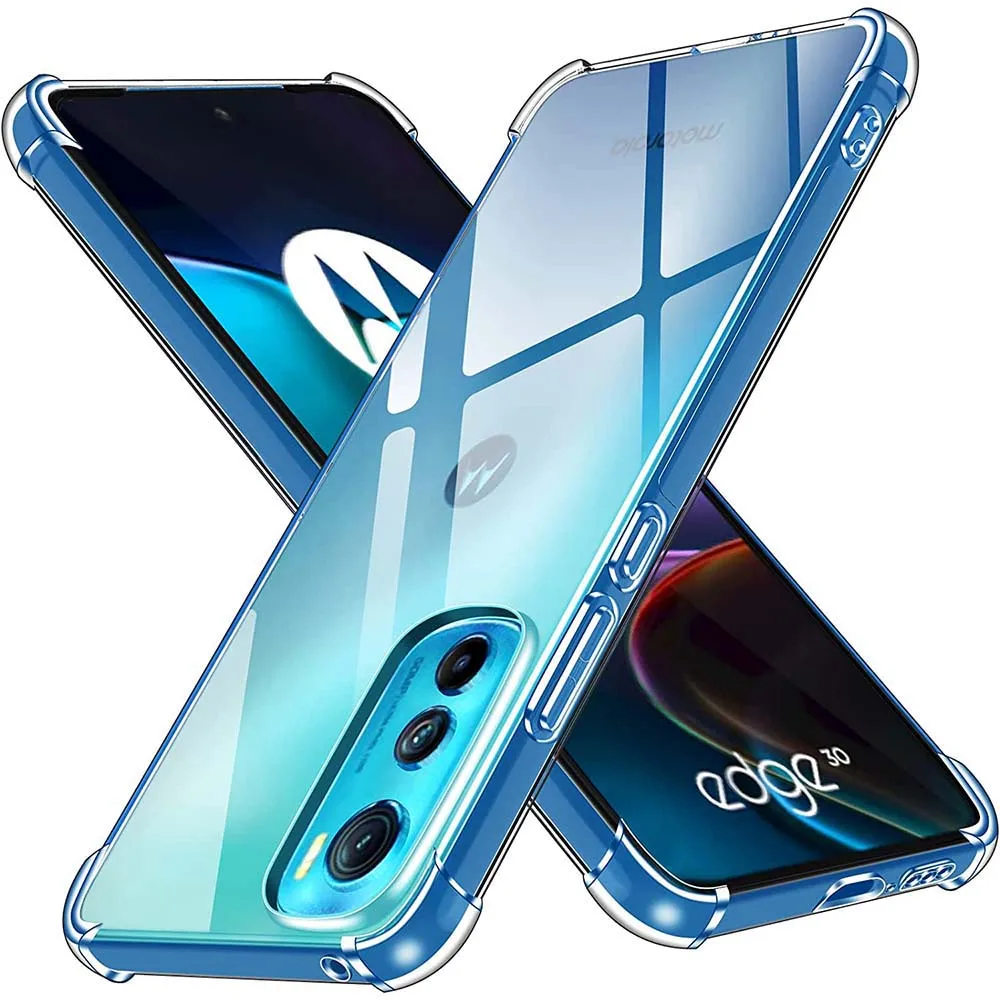 Мягкий чехол из ТПУ с защитой от падения для Motorola Moto Edge 60 Stylus 50 Fusion 30 Pro 40 Neo G200 G60 G50, прозрачный защитный чехол