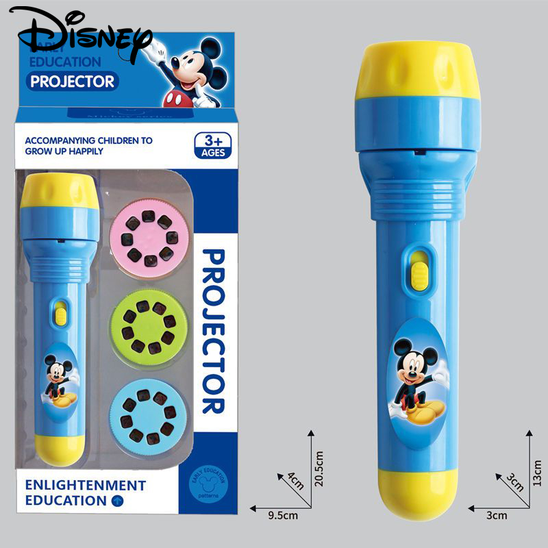 Disney Микки мультфильм творческая игрушка детский фонарь лампа фонарик проектор игрушка аниме фонарик проектор лампа игрушки новый