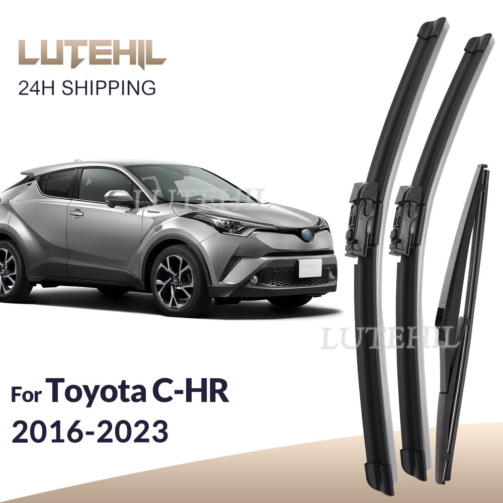 Para Toyota C-HR CHR 2016-2023 2017 2018 2019 limpiaparabrisas delantero y trasero limpiaparabrisas cepillos de ventana 26 "+ 16" + 14"