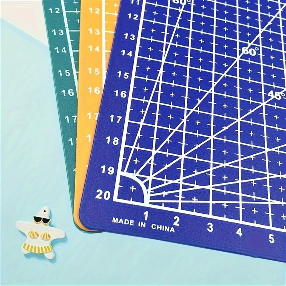 A4 zelfherstellende snijmat 1-pack - dubbelzijdig plastic knutselbord met raster voor naaien, scrapbooking en stof
