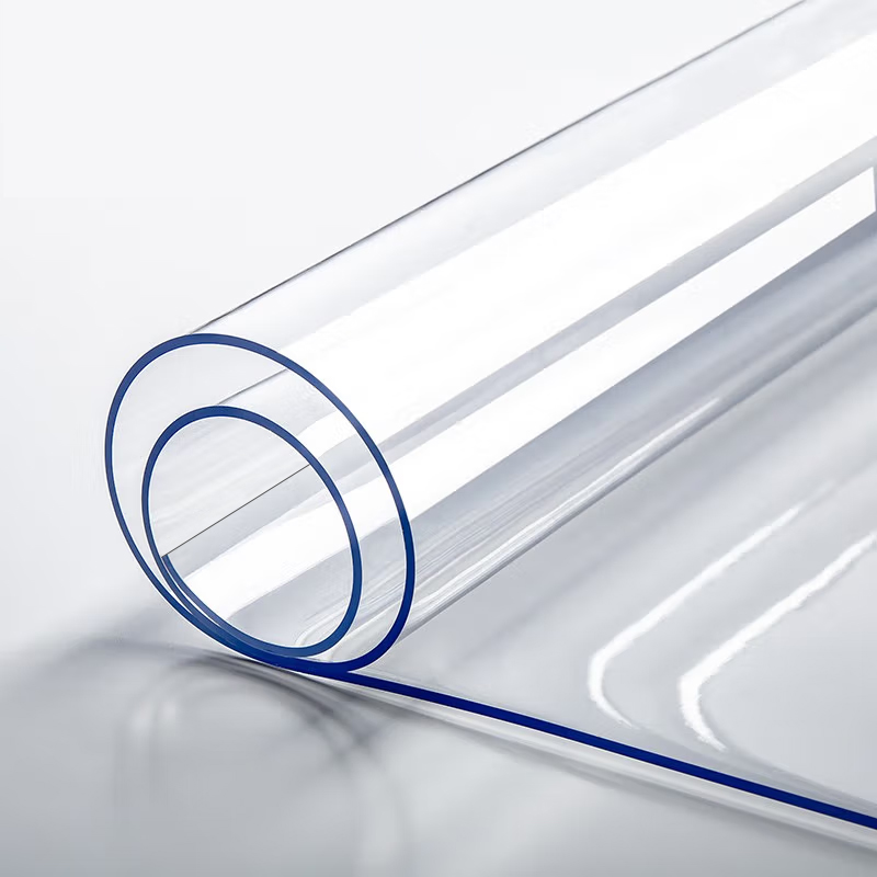 Protector de Mesa Transparente de PVC de 0.7mm de Grosor, Cubierta Impermeable y Resistente al Aceite para Mesa de Cocina y Comedor, Ideal para el Hogar y la Oficina