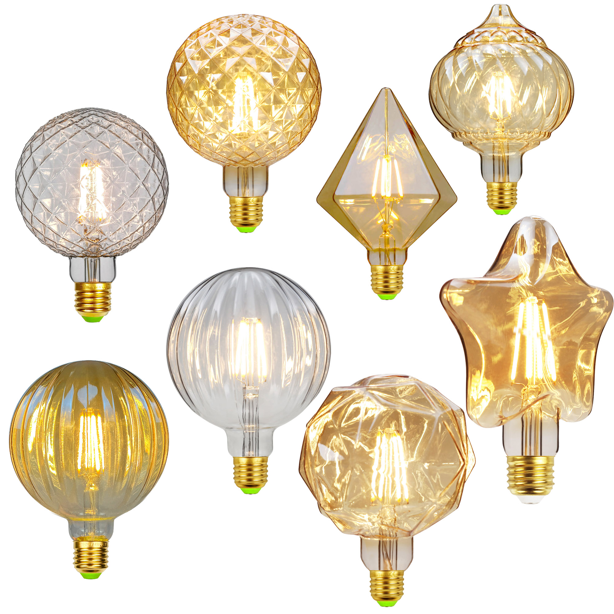 TIANFAN G125 Edison ampoule Led de forme spéciale 2700Kelvin blanc chaud Led Filament spécialité ampoule décorative 110V 220V E26 E27