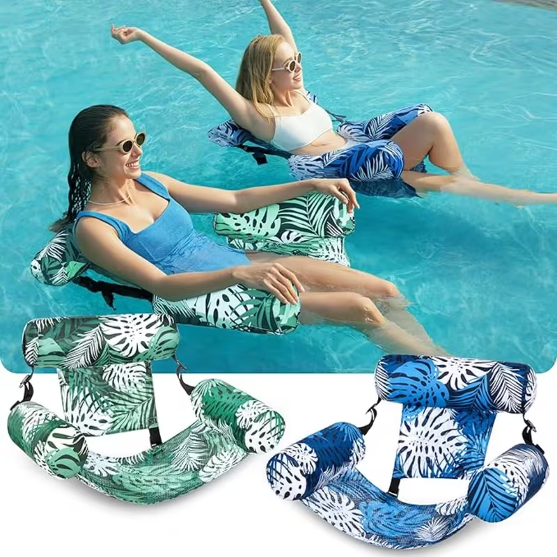 Opblaasbare zwembadvlotter voor volwassenen, draagbare opvouwbare relaxstoel voor zwembad, meer, strand, zomer, opblaasbaar voor kinderen