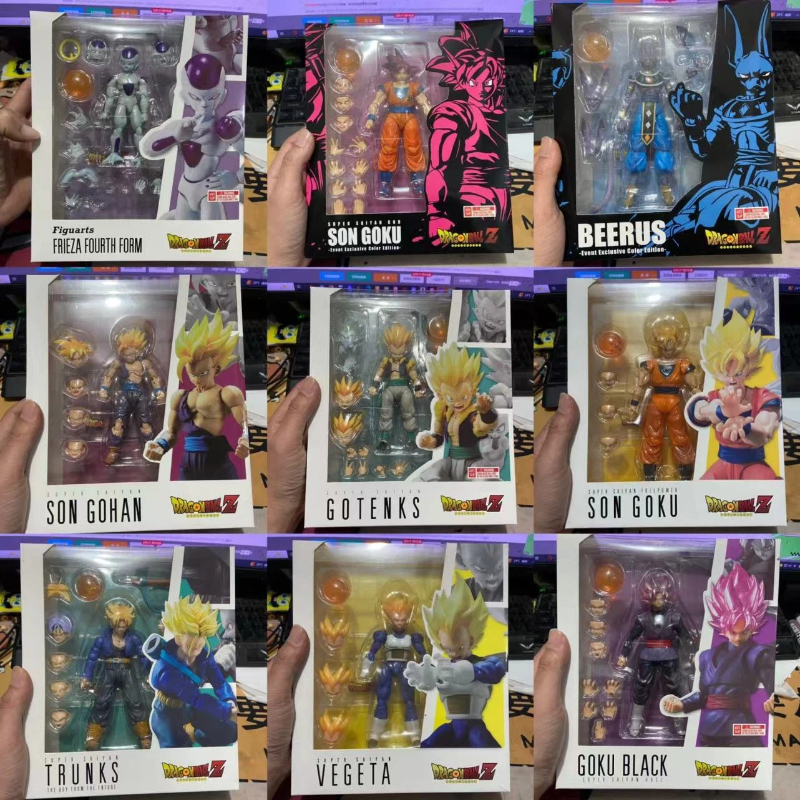 Dragon Ball Action Figure Son Goku Vegeta Beerus Trunks Gotenks Beweegbare Anime Standbeeld Collectible Model Desktop Decoratie Cadeau