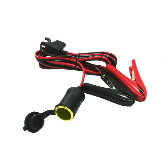 Batterij Alligator Clip naar Vrouwelijke Sigarettenaansteker Kabel 20A Zekering met Waterdichte Hoes 12 V/24 V 14AWG voor Auto Vrachtwagens