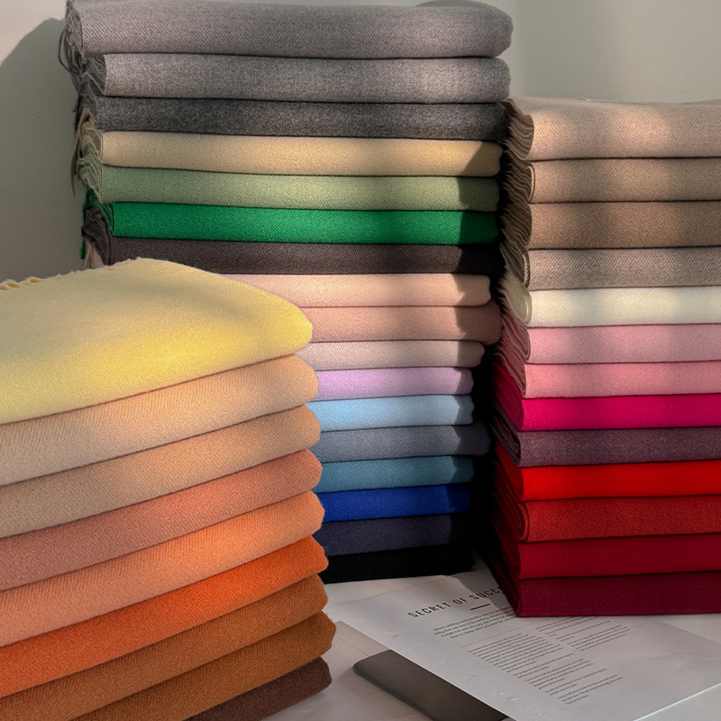 Selendang Musim Dingin 40 Warna Baru untuk Wanita, Syal Kasmir Panjang dan Hangat, Hijab Wanita, Selendang Polos, Selendang Pashmina Wanita, Syal Bandana 200X70