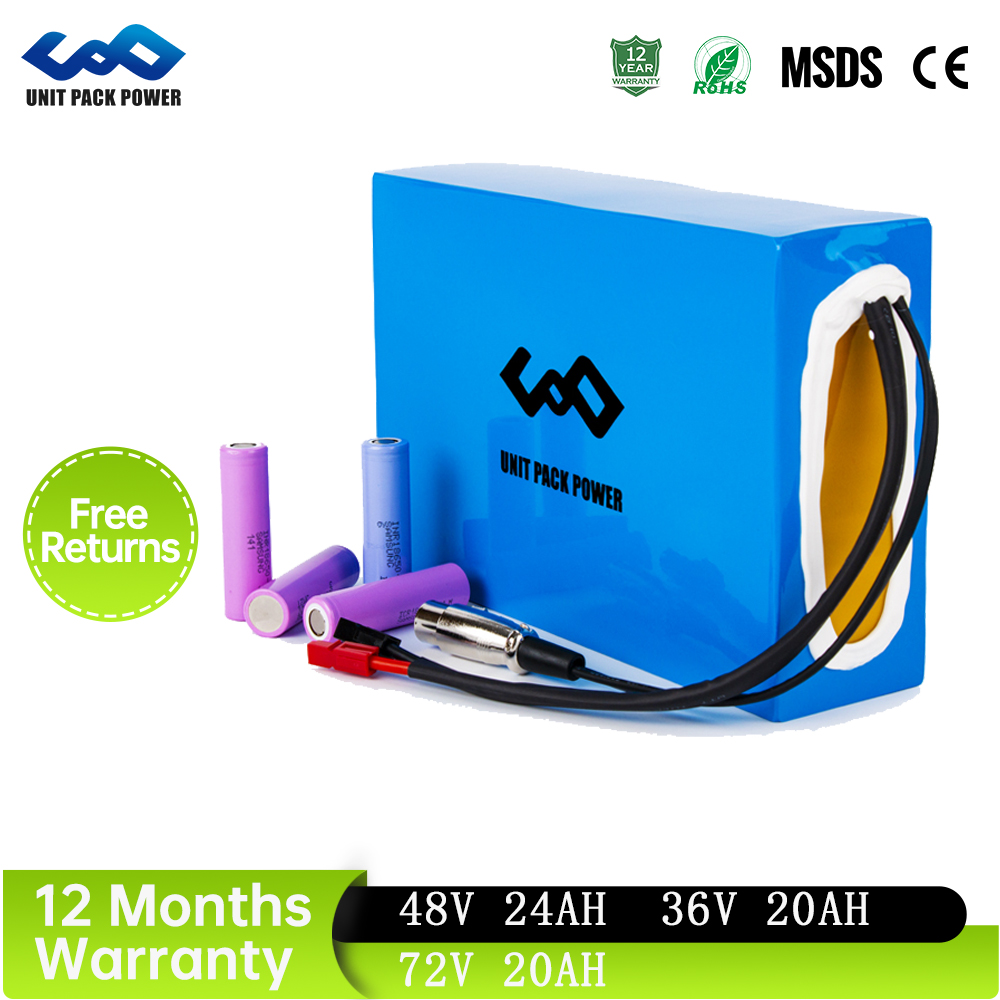 36V 20AH EBike แบตเตอรี่ PVC กันน้ํา 72V 20AH 60V 52V สําหรับ 1800W 1500W 1000W 2000W 2500W 3000W รถจักรยานยนต์ไฟฟ้า EScooter