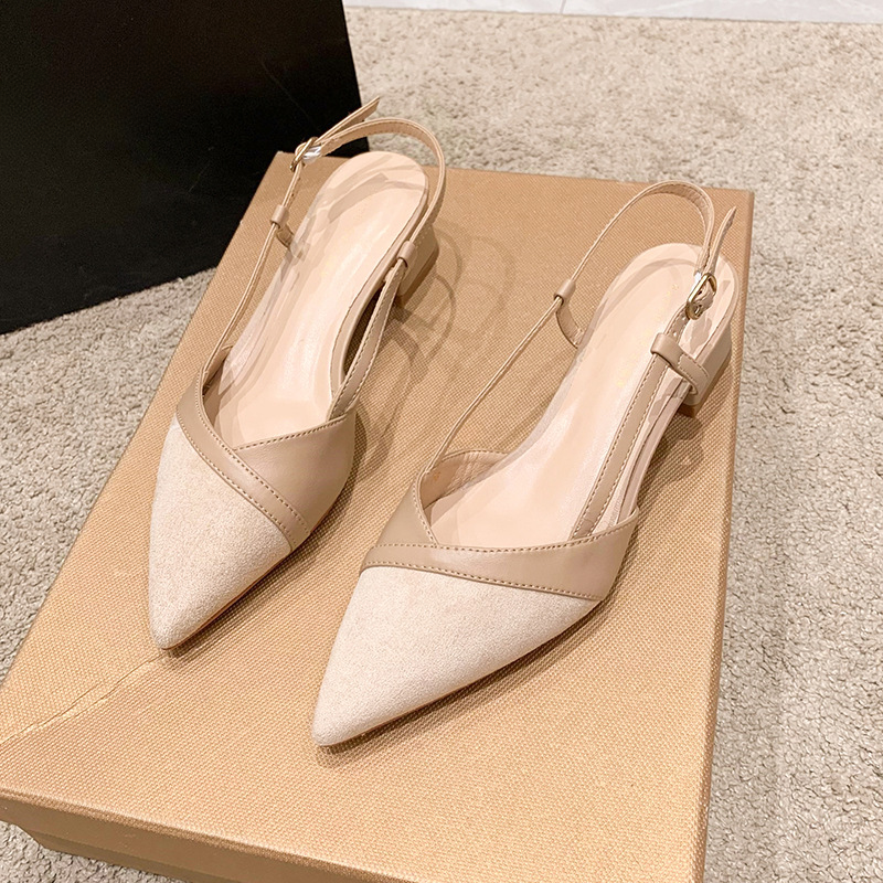 Donne nuovi sandali Baotou Casual tacchi alti a punta fibbia moda all'aperto sanda grossolano seguendo comfort scarpa singola Zapatos