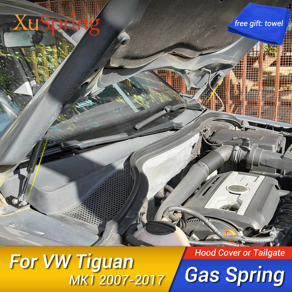 Soporte de elevación de capó de coche, barra hidráulica de puntales para VW Tiguan MK1, 2007, 2008, 2010, 2012, 2014, 2015, 2016, 2017