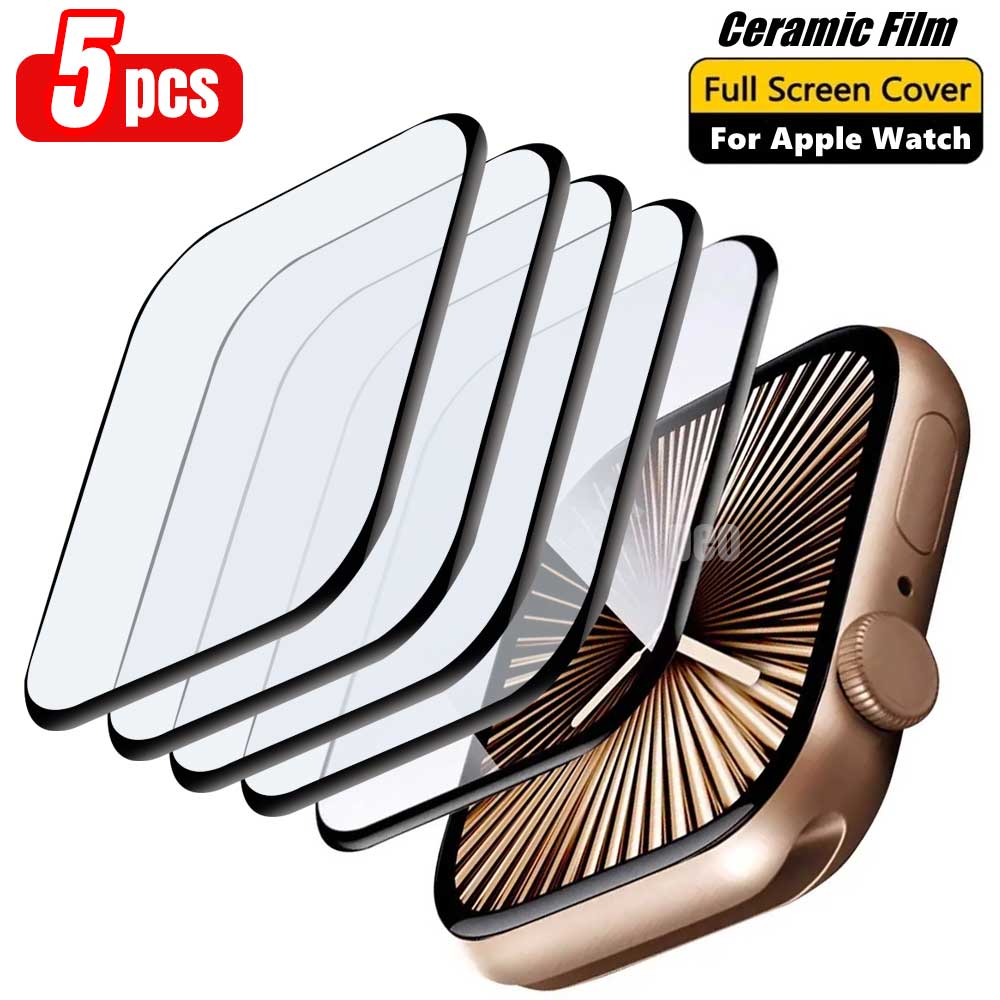 5PCS Screen Protector for Apple Watch Ultra 2 49MM 40MM 41MM 42MM 44MM 45MM 38MM Soft Film for iWatch Series 10 9 8 7 6 SE 5