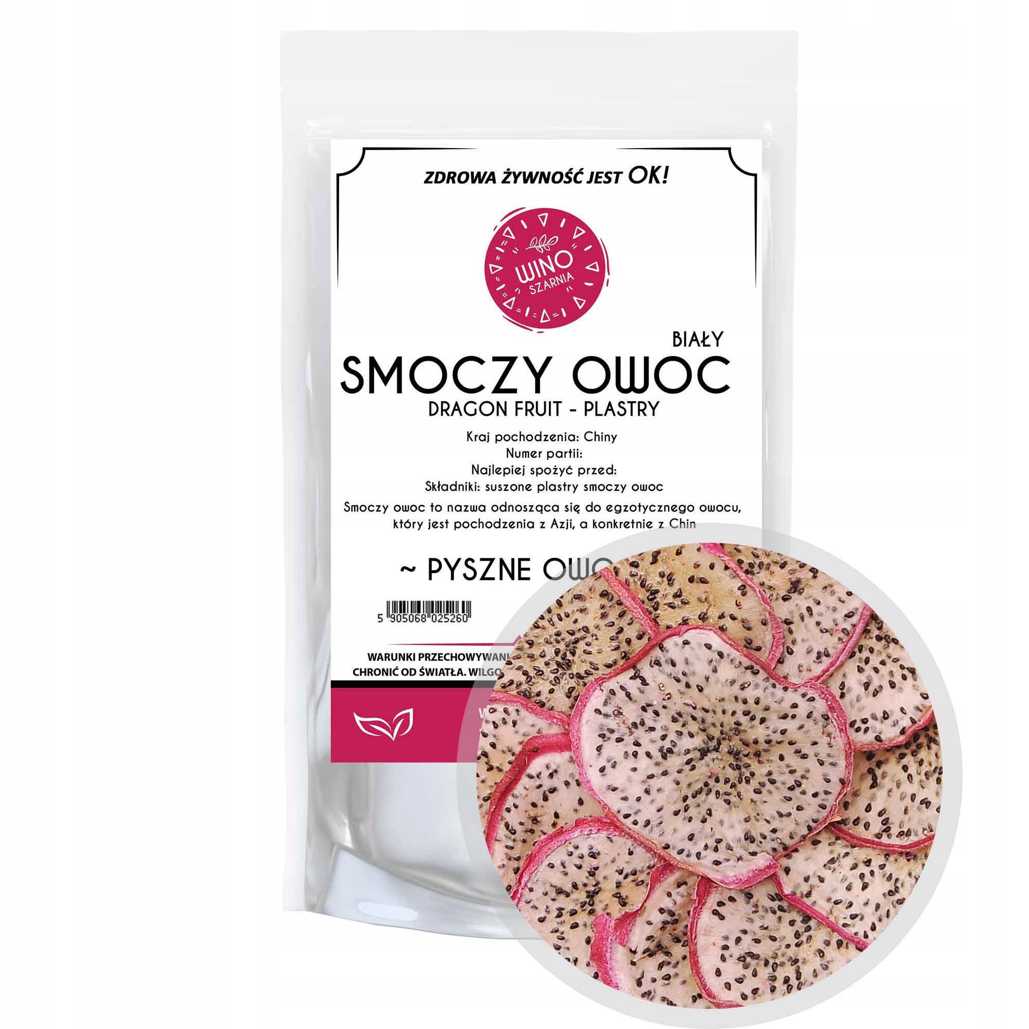 Dragon Fruit Slices Witte Pitaya, Dragon Fruit - 100g