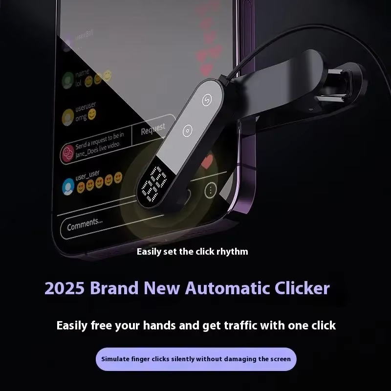 Clicker automatico dello schermo Clic simulato del dito per l'app Smart Phone Video Streaming live Schermo Treppiedi touch Dispositivo tapper