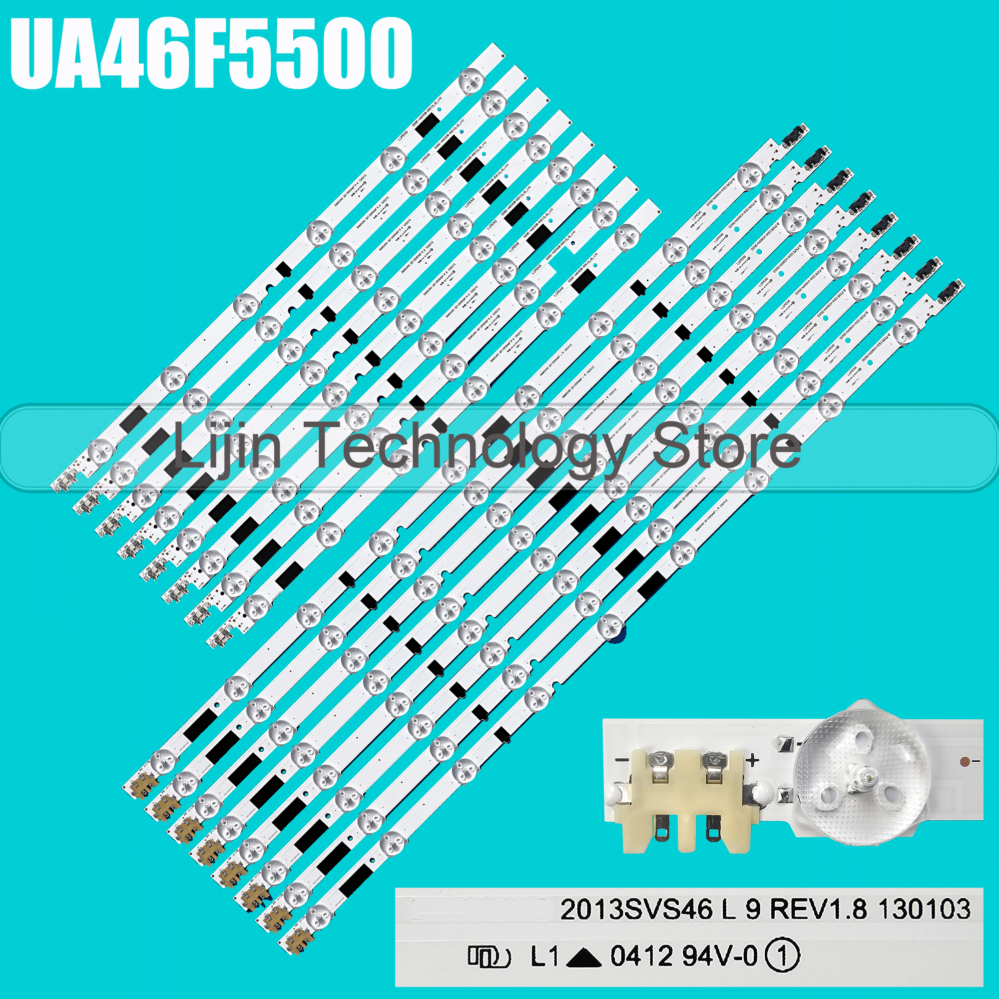 Tira de LED para UE46F5080 UA46F5500 UE46F6700 UE46F6320AW UE46F5000 UE46F6500 UE46F6320 UA46F5500AJ D2GE-460SCA-R3 D2GE-460SCB-R3