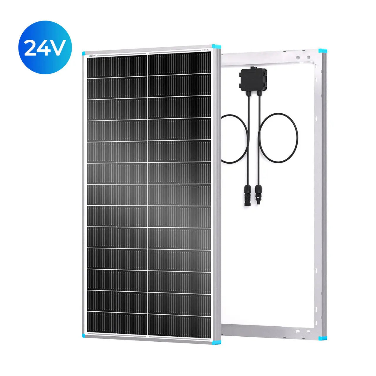 Painel Solar Renogy N-Type 16BB 100W 12V 25% Alta Eficiência Monocristalino para Teto de RV, Barco, Cabana, Off-Grid