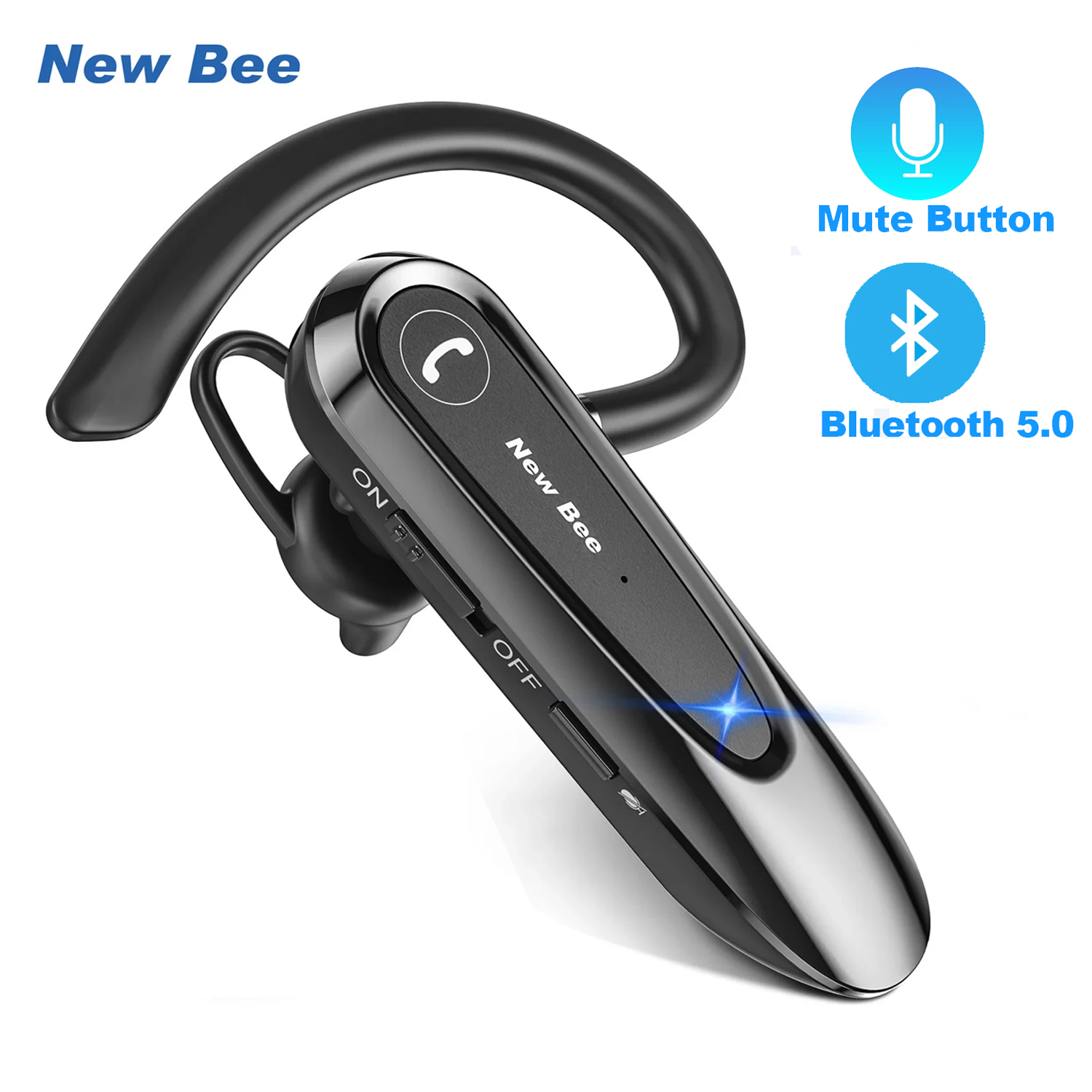 Écouteurs sans fil Bluetooth 5.0 pour touristes, casque mains libres, réduction du bruit, micro muet, CVC8.0, conduite d'affaires, équation B45, nouveau
