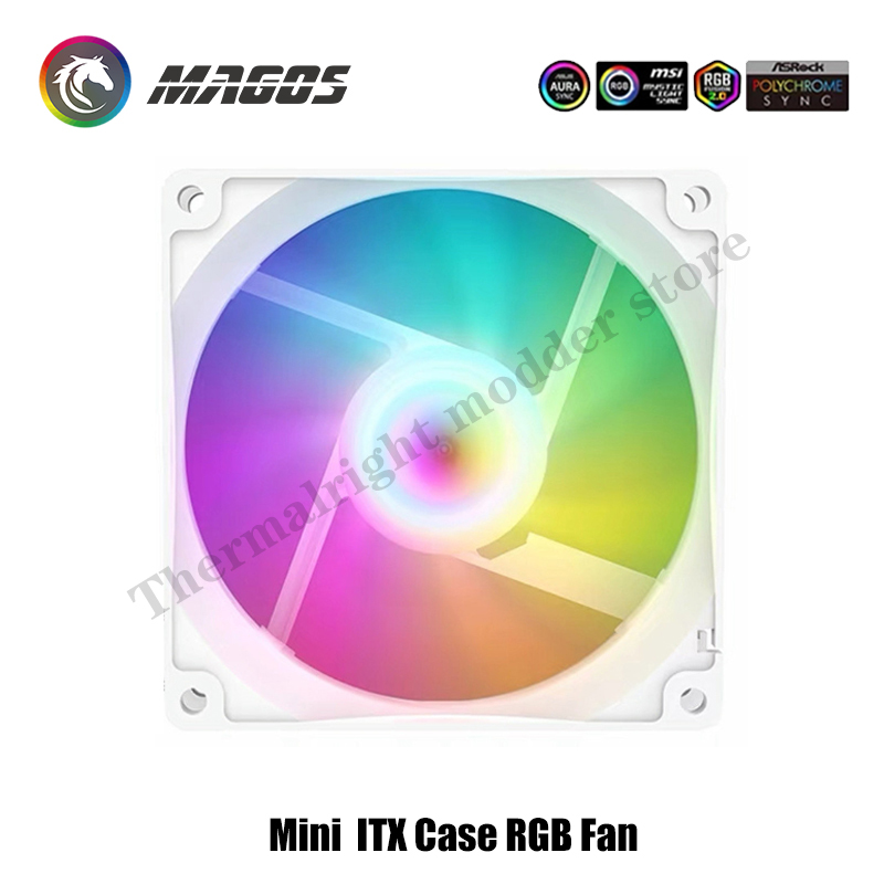 Корпусный вентилятор Mini ITX RGB, 8/9 см, радиатор водяного/воздушного охлаждения, вентилятор-кулер 9225/8025, материнская плата 5 В, SYNC + 4-контактный ШИМ