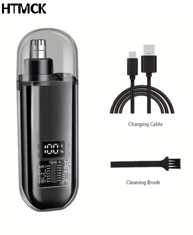 USB C เครื่องตัดขนจมูกแบบชาร์จไฟได้สำหรับผู้ชาย ชุดกรูมมิ่งขนาดกะทัดรัดแบบพกพา ชาร์จเร็ว