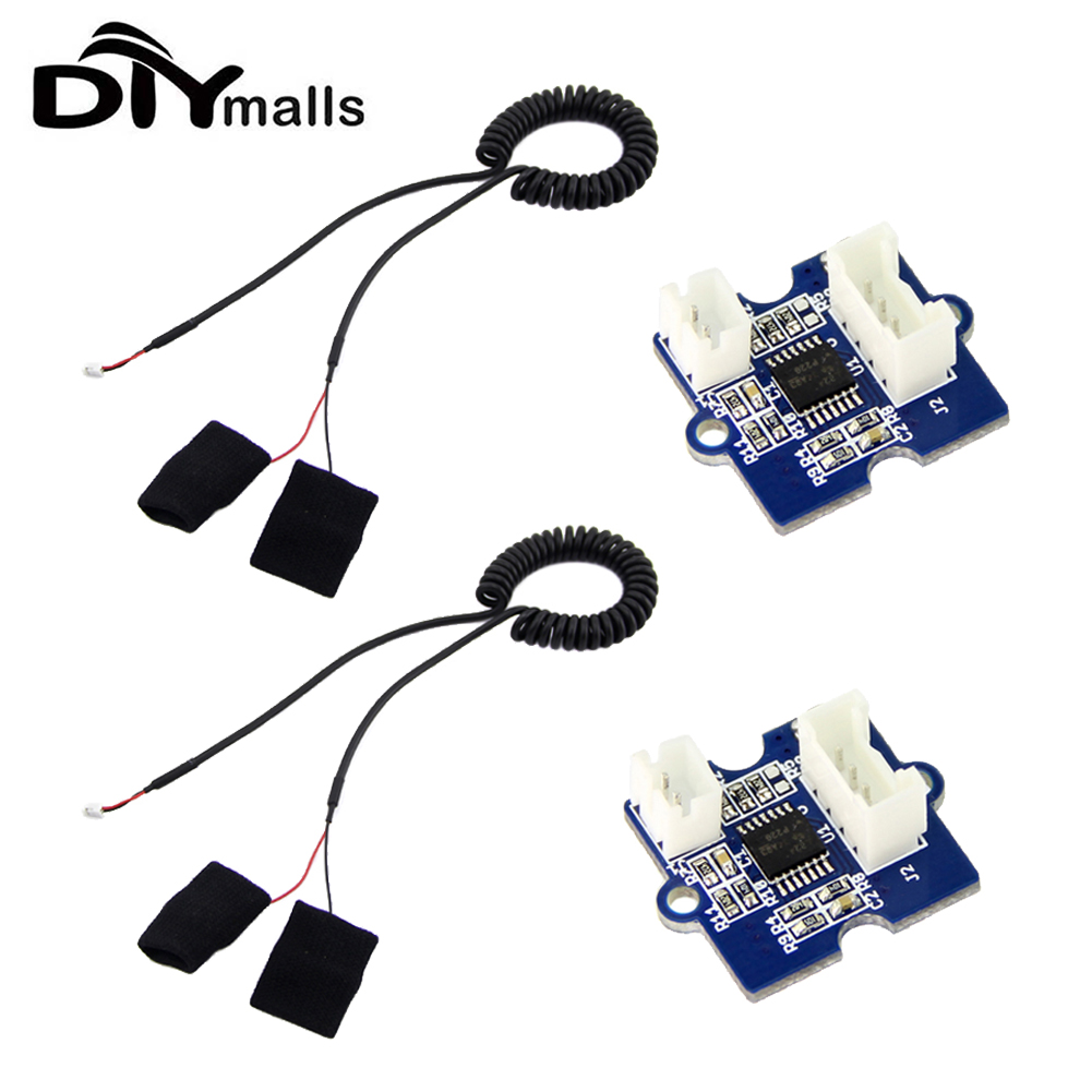 Sensor de corriente para la piel, Sensor de conductancia de humedad, cinductividad, Módulo para Arduino, 2 piezas, GSR