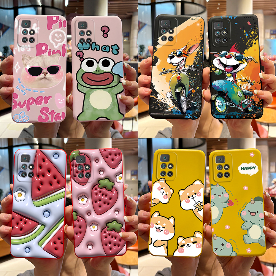 Para Xiaomi Redmi 10 Prime 2022 funda lindo oso dibujos animados a prueba de golpes TPU cubierta para Xiaomi Redmi 10 funda de teléfono Redmi10 2022 Capa suave