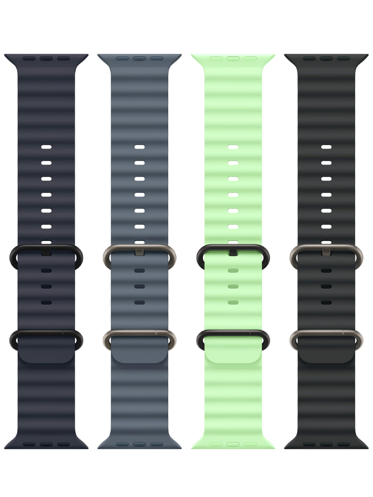 Pulseira Ocean para Apple Watch Ultra 3 2, Bandas de 49mm, 46mm, 44mm, 40mm, 45mm, 41mm, 42mm, Correia para iWatch Series 11, 10, 9, SE, 8, 7, 6, 5, 4