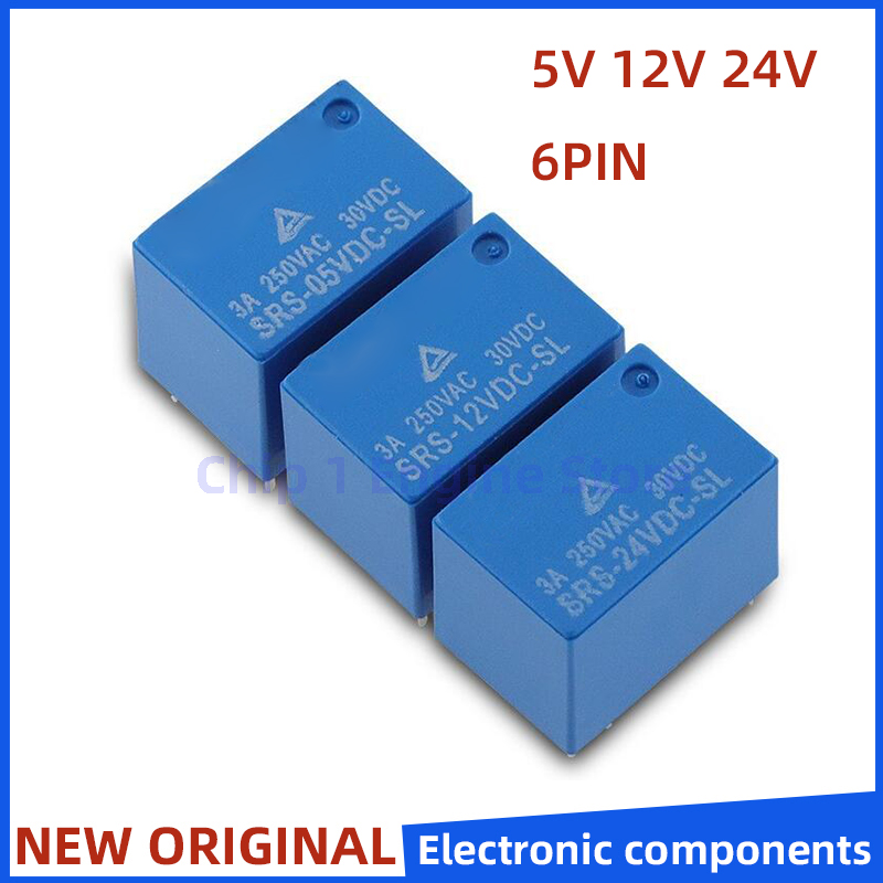 Реле 5/10 шт. новое и оригинальное SRS-05VDC-SL SRS-12VDC-SL SRS-24VDC-SL 5 В 12 В 24 В 6PIN 3A открытие и закрытие
