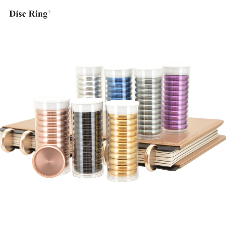 11 pièces disques de reliure en métal boucle en métal trou de champignon accessoires pour cahier à feuilles mobiles anneau de reliure Journal Journal disque pour ordinateur portable