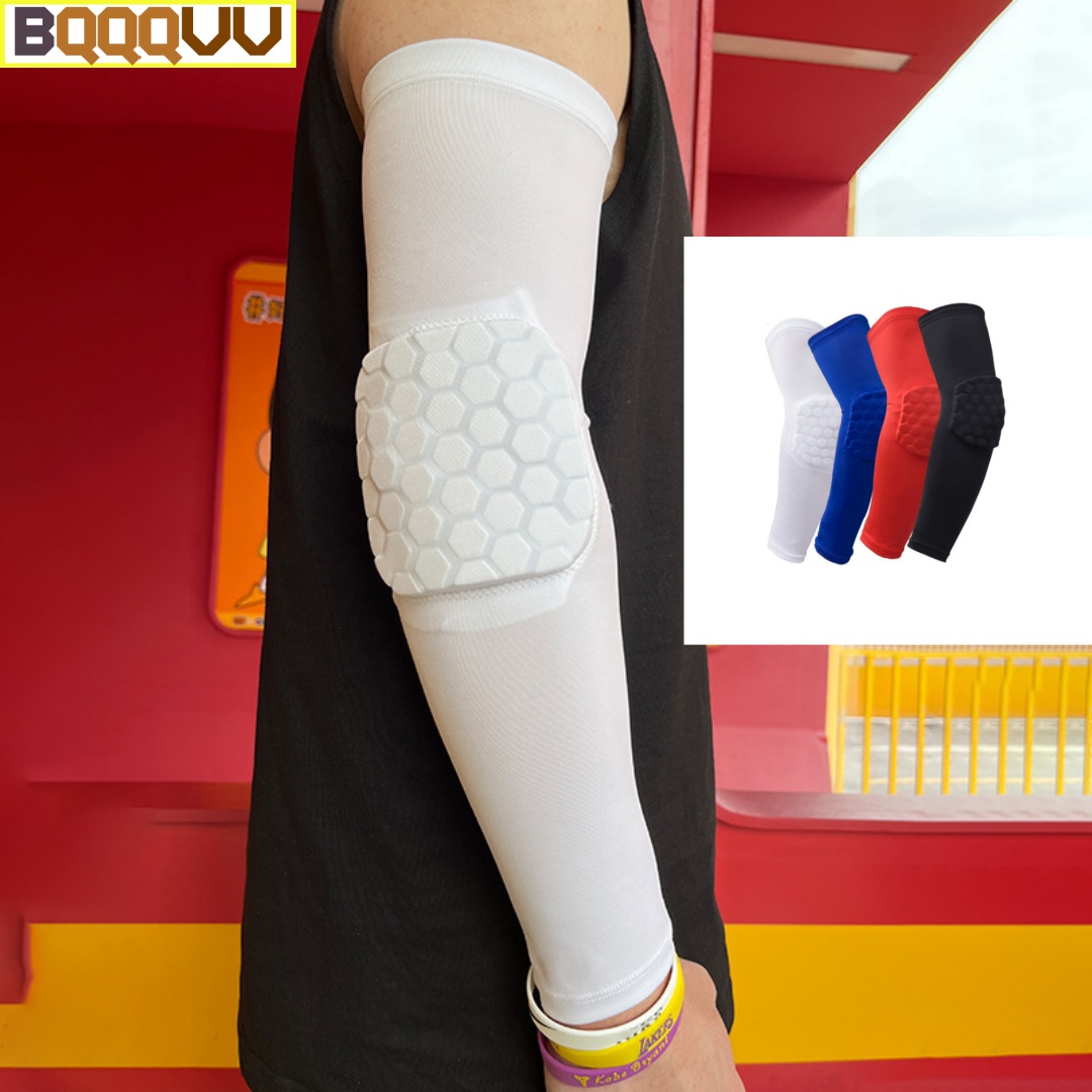 1PC Arm Sleeve Armband Elleboogbrace Ondersteuning Basketbal Arm Sleeve Ademend Voetbal Veiligheid Sport Elleboogbeschermer