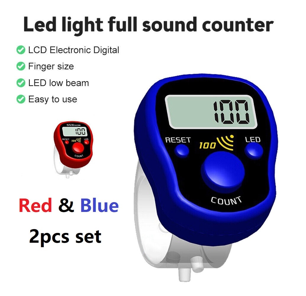 2 stuks set mini Stitch stift en rij vinger teller LCD elektronische digitale teller door BeBosLook