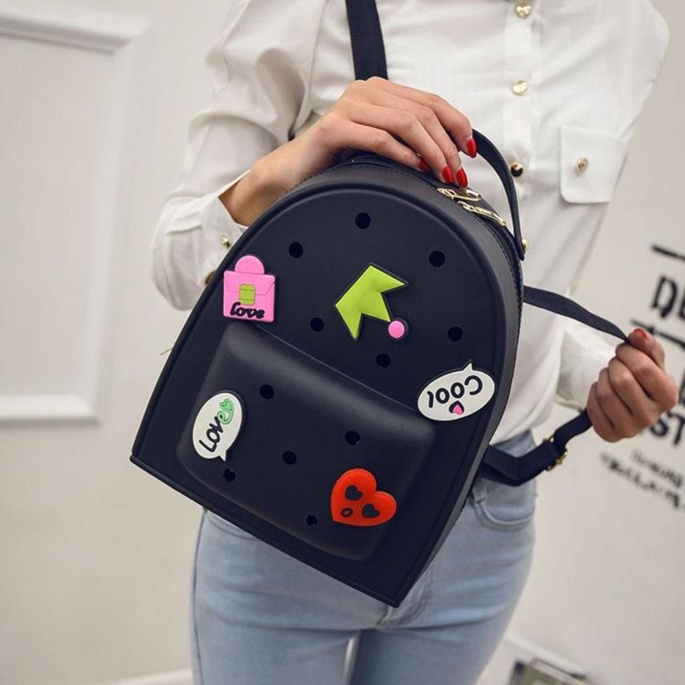 Fashion Adjustable Straps Silicone Backpack Waterproof Zippered Kids Schoolbags Durable Soft Kindergarten Knapsack Student