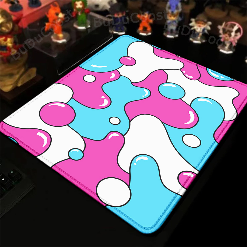 Petit tapis de clavier de vitesse de jeu, bleu et rose, contrôle liquide, bord de verrouillage, tapis de table pour ordinateur portable, tapis XS, tapis de souris souple non ald